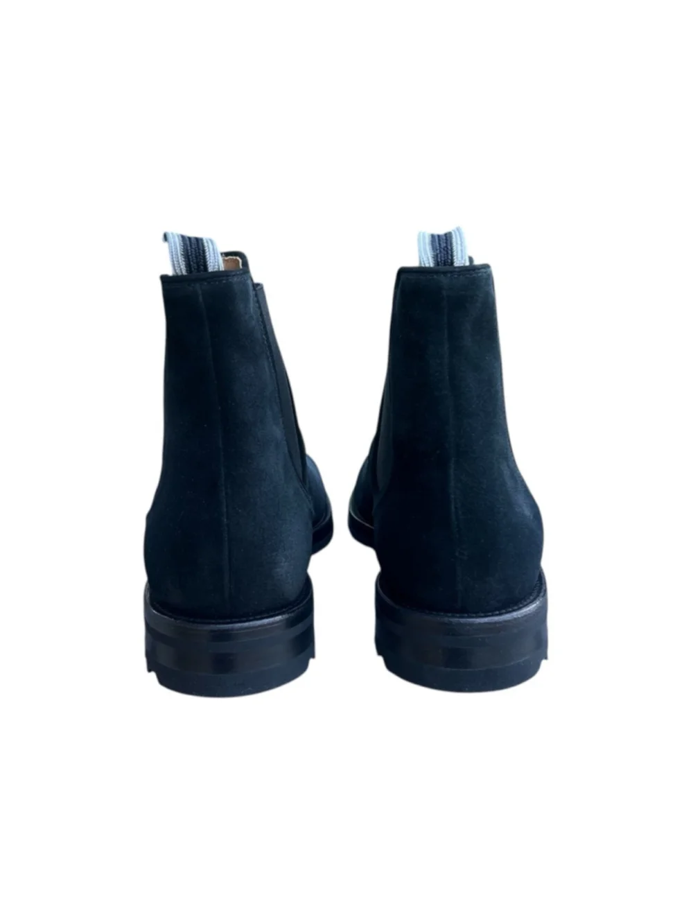 JOHN VARVATOS Freeman Chelsea Boot Black Suede Leather Rubber Sole 13 Portugal